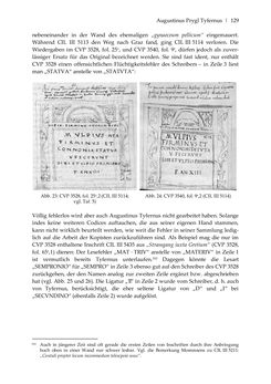 Bild der Seite - 129 - in Der sogenannte Antiquus Austriacus und weitere auctores antiquissimi - Zur ältesten Überlieferung römerzeitlicher Inschriften im österreichischen Raum