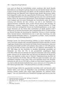 Bild der Seite - 136 - in Der sogenannte Antiquus Austriacus und weitere auctores antiquissimi - Zur ältesten Überlieferung römerzeitlicher Inschriften im österreichischen Raum