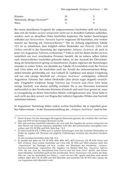 Image of the Page - 141 - in Der sogenannte Antiquus Austriacus und weitere auctores antiquissimi - Zur ältesten Überlieferung römerzeitlicher Inschriften im österreichischen Raum