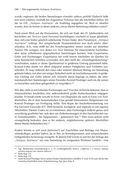 Image of the Page - 144 - in Der sogenannte Antiquus Austriacus und weitere auctores antiquissimi - Zur ältesten Überlieferung römerzeitlicher Inschriften im österreichischen Raum