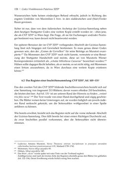 Bild der Seite - 158 - in Der sogenannte Antiquus Austriacus und weitere auctores antiquissimi - Zur ältesten Überlieferung römerzeitlicher Inschriften im österreichischen Raum
