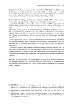 Image of the Page - 161 - in Der sogenannte Antiquus Austriacus und weitere auctores antiquissimi - Zur ältesten Überlieferung römerzeitlicher Inschriften im österreichischen Raum