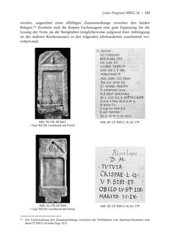 Image of the Page - 183 - in Der sogenannte Antiquus Austriacus und weitere auctores antiquissimi - Zur ältesten Überlieferung römerzeitlicher Inschriften im österreichischen Raum