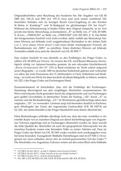 Image of the Page - 217 - in Der sogenannte Antiquus Austriacus und weitere auctores antiquissimi - Zur ältesten Überlieferung römerzeitlicher Inschriften im österreichischen Raum