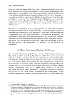 Bild der Seite - 244 - in Der sogenannte Antiquus Austriacus und weitere auctores antiquissimi - Zur ältesten Überlieferung römerzeitlicher Inschriften im österreichischen Raum