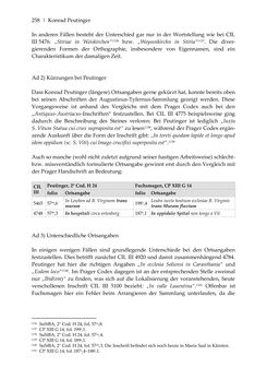 Image of the Page - 258 - in Der sogenannte Antiquus Austriacus und weitere auctores antiquissimi - Zur ältesten Überlieferung römerzeitlicher Inschriften im österreichischen Raum