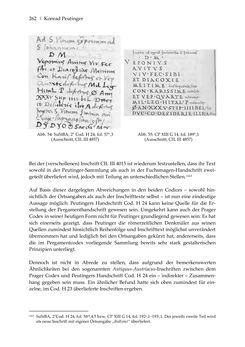 Image of the Page - 262 - in Der sogenannte Antiquus Austriacus und weitere auctores antiquissimi - Zur ältesten Überlieferung römerzeitlicher Inschriften im österreichischen Raum
