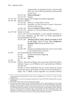 Image of the Page - 280 - in Der sogenannte Antiquus Austriacus und weitere auctores antiquissimi - Zur ältesten Überlieferung römerzeitlicher Inschriften im österreichischen Raum