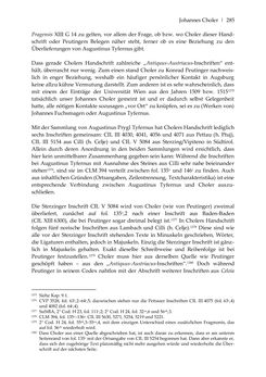 Bild der Seite - 285 - in Der sogenannte Antiquus Austriacus und weitere auctores antiquissimi - Zur ältesten Überlieferung römerzeitlicher Inschriften im österreichischen Raum