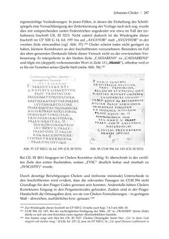 Bild der Seite - 287 - in Der sogenannte Antiquus Austriacus und weitere auctores antiquissimi - Zur ältesten Überlieferung römerzeitlicher Inschriften im österreichischen Raum