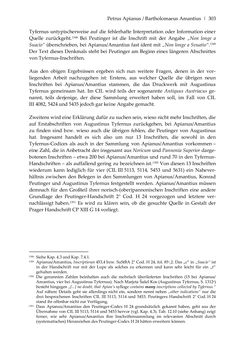 Image of the Page - 303 - in Der sogenannte Antiquus Austriacus und weitere auctores antiquissimi - Zur ältesten Überlieferung römerzeitlicher Inschriften im österreichischen Raum