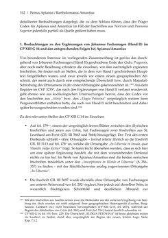 Image of the Page - 312 - in Der sogenannte Antiquus Austriacus und weitere auctores antiquissimi - Zur ältesten Überlieferung römerzeitlicher Inschriften im österreichischen Raum