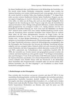 Image of the Page - 317 - in Der sogenannte Antiquus Austriacus und weitere auctores antiquissimi - Zur ältesten Überlieferung römerzeitlicher Inschriften im österreichischen Raum