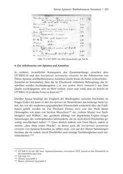 Bild der Seite - 335 - in Der sogenannte Antiquus Austriacus und weitere auctores antiquissimi - Zur ältesten Überlieferung römerzeitlicher Inschriften im österreichischen Raum