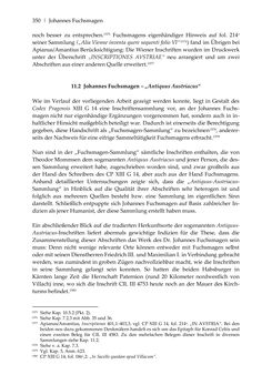 Image of the Page - 350 - in Der sogenannte Antiquus Austriacus und weitere auctores antiquissimi - Zur ältesten Überlieferung römerzeitlicher Inschriften im österreichischen Raum