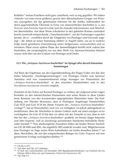 Bild der Seite - 361 - in Der sogenannte Antiquus Austriacus und weitere auctores antiquissimi - Zur ältesten Überlieferung römerzeitlicher Inschriften im österreichischen Raum