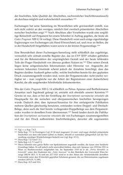 Image of the Page - 365 - in Der sogenannte Antiquus Austriacus und weitere auctores antiquissimi - Zur ältesten Überlieferung römerzeitlicher Inschriften im österreichischen Raum