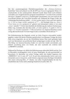 Bild der Seite - 369 - in Der sogenannte Antiquus Austriacus und weitere auctores antiquissimi - Zur ältesten Überlieferung römerzeitlicher Inschriften im österreichischen Raum