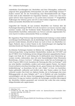 Image of the Page - 374 - in Der sogenannte Antiquus Austriacus und weitere auctores antiquissimi - Zur ältesten Überlieferung römerzeitlicher Inschriften im österreichischen Raum