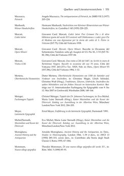 Image of the Page - 531 - in Der sogenannte Antiquus Austriacus und weitere auctores antiquissimi - Zur ältesten Überlieferung römerzeitlicher Inschriften im österreichischen Raum