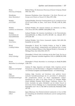 Image of the Page - 537 - in Der sogenannte Antiquus Austriacus und weitere auctores antiquissimi - Zur ältesten Überlieferung römerzeitlicher Inschriften im österreichischen Raum