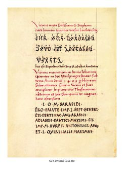 Image of the Page - (000567) - in Der sogenannte Antiquus Austriacus und weitere auctores antiquissimi - Zur ältesten Überlieferung römerzeitlicher Inschriften im österreichischen Raum