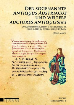 Bild der Seite - Einband vorne - in Der sogenannte Antiquus Austriacus und weitere auctores antiquissimi - Zur ältesten Überlieferung römerzeitlicher Inschriften im österreichischen Raum