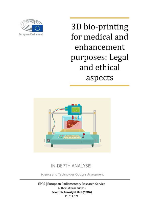 Bucheinband von '3D bioprinting for medical and enhancement purposes: - Legal and ethical aspects'
