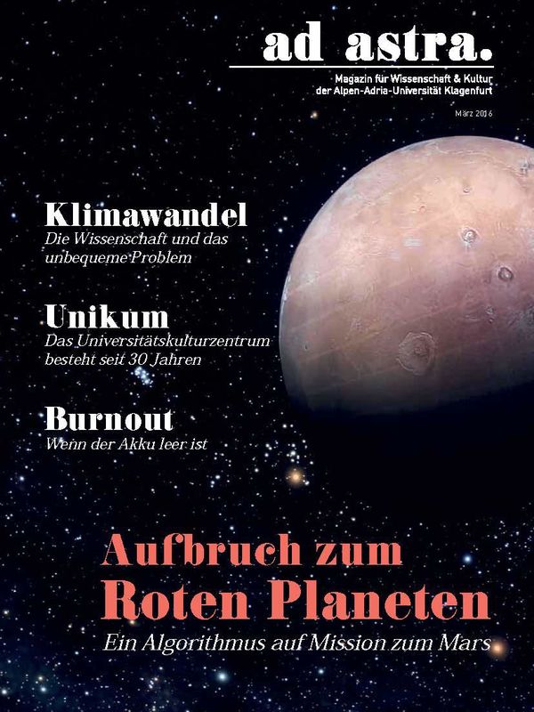 Bucheinband von 'ad astra. - Magazin für Wissenschaft & Kultur der Alpen-Adria-Universität Klagenfurt, Band 2'