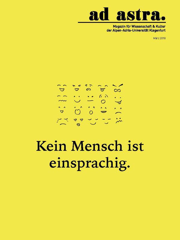 Bucheinband von 'ad astra. - Magazin für Wissenschaft & Kultur der Alpen-Adria-Universität Klagenfurt, Band 6'