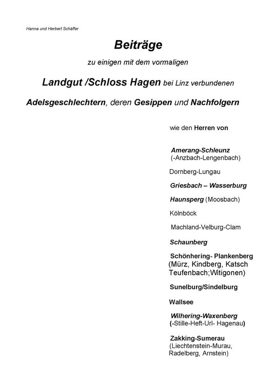 Cover of the book 'Adelsgeschlechter Hagen'