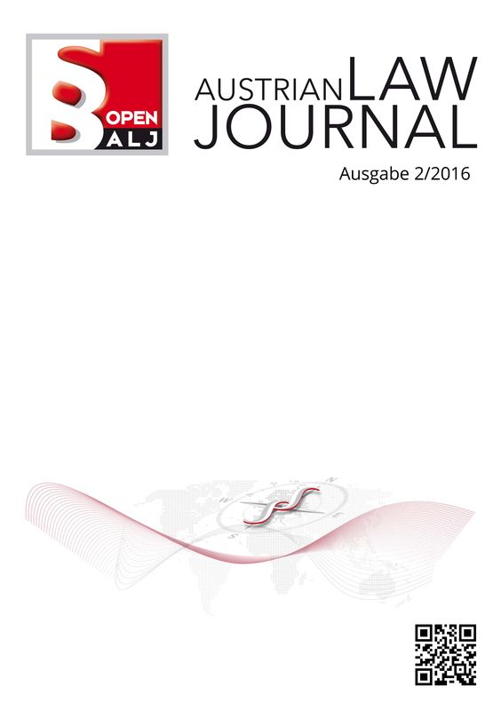 Cover of the book 'Austrian Law Journal, Volume 2/2016'