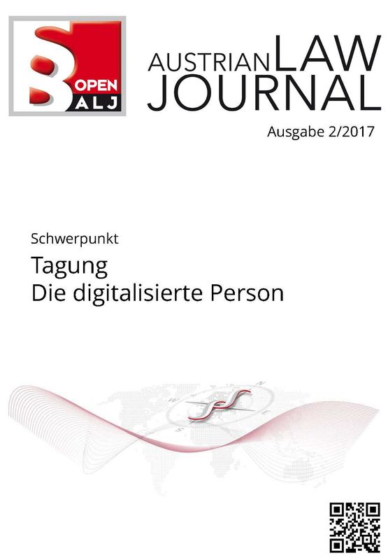 Cover of the book 'Austrian Law Journal, Volume 2/2017'
