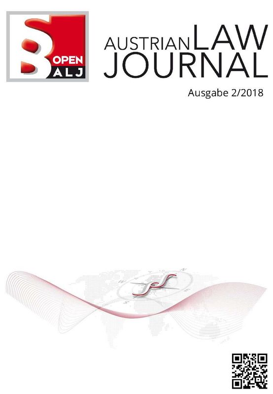 Cover of the book 'Austrian Law Journal, Volume 2/2018'