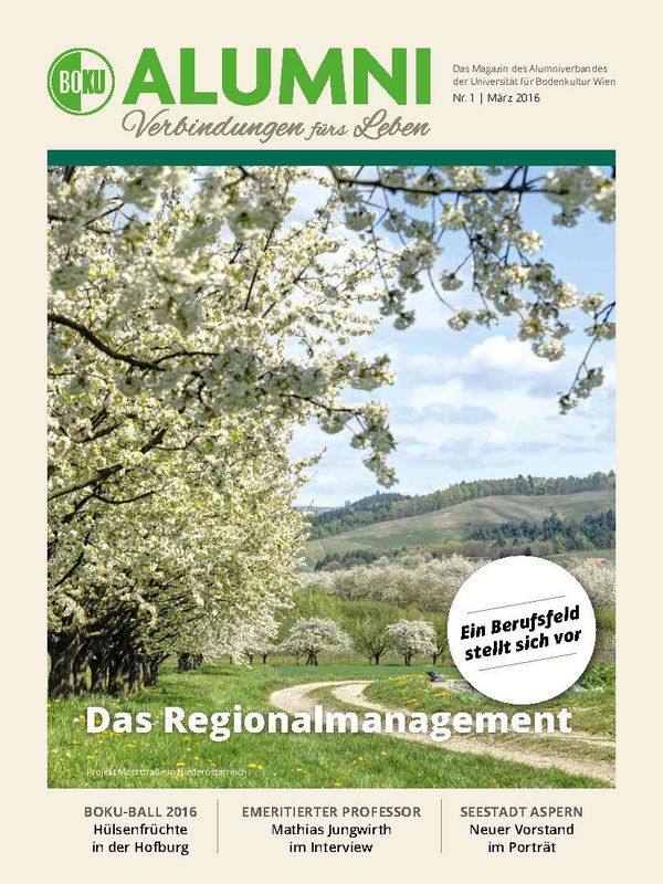 Cover of the book 'Alumni - Das Magazin des Alumniverbandes der Universität für Bodenkultur Wien, Volume 1/2016'