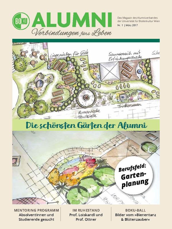 Bucheinband von 'Alumni - Das Magazin des Alumniverbandes der Universität für Bodenkultur Wien, Band 1/2017'