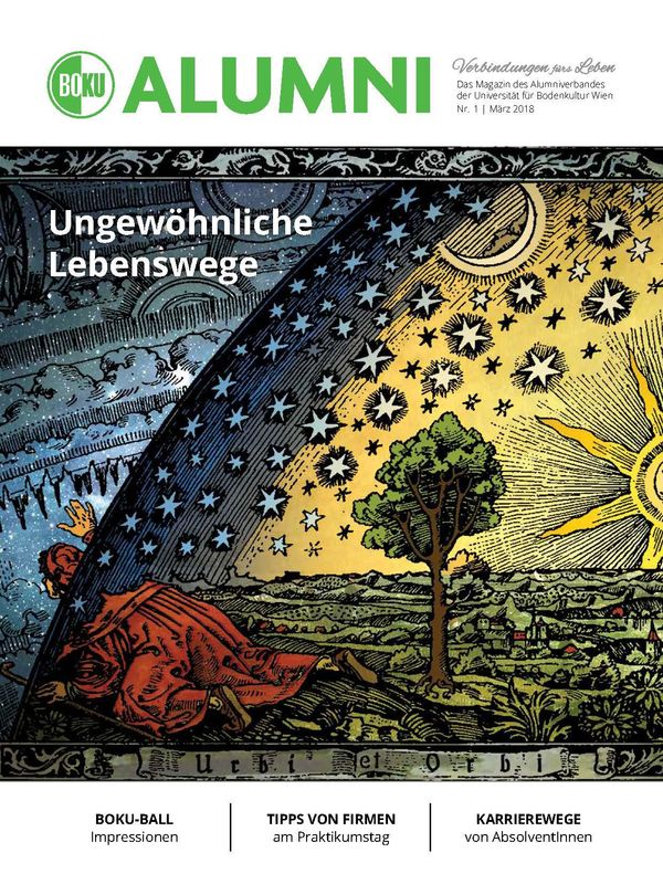 Bucheinband von 'Alumni - Das Magazin des Alumniverbandes der Universität für Bodenkultur Wien, Band 1/2018'