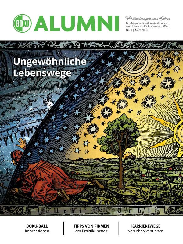 Cover of the book 'Alumni - Das Magazin des Alumniverbandes der Universität für Bodenkultur Wien, Volume 1/2018'