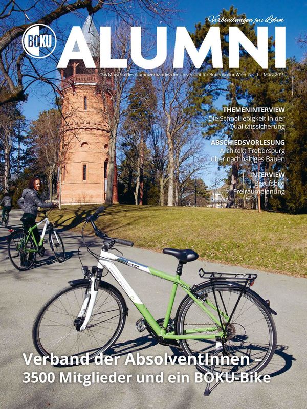 Cover of the book 'Alumni - Das Magazin des Alumniverbandes der Universität für Bodenkultur Wien, Volume 1/2019'