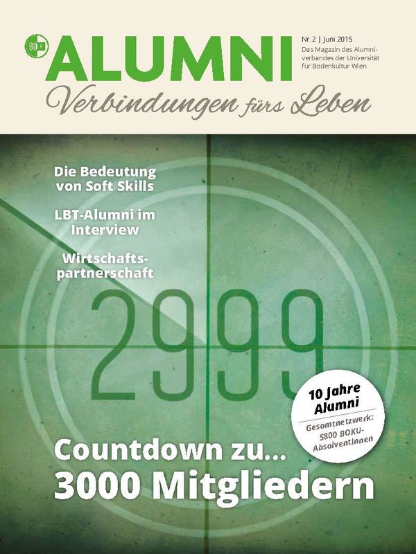 Cover of the book 'Alumni - Das Magazin des Alumniverbandes der Universität für Bodenkultur Wien, Volume 2/2015'