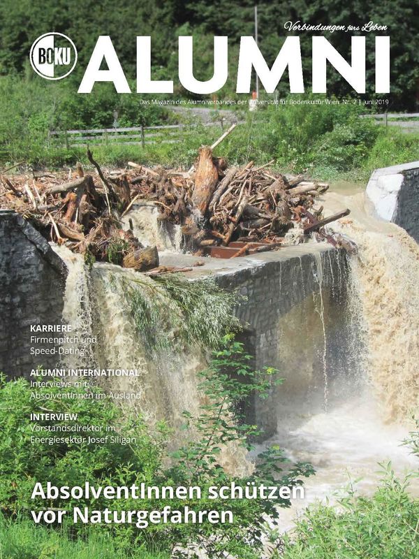 Cover of the book 'Alumni - Das Magazin des Alumniverbandes der Universität für Bodenkultur Wien, Volume 2/2019'