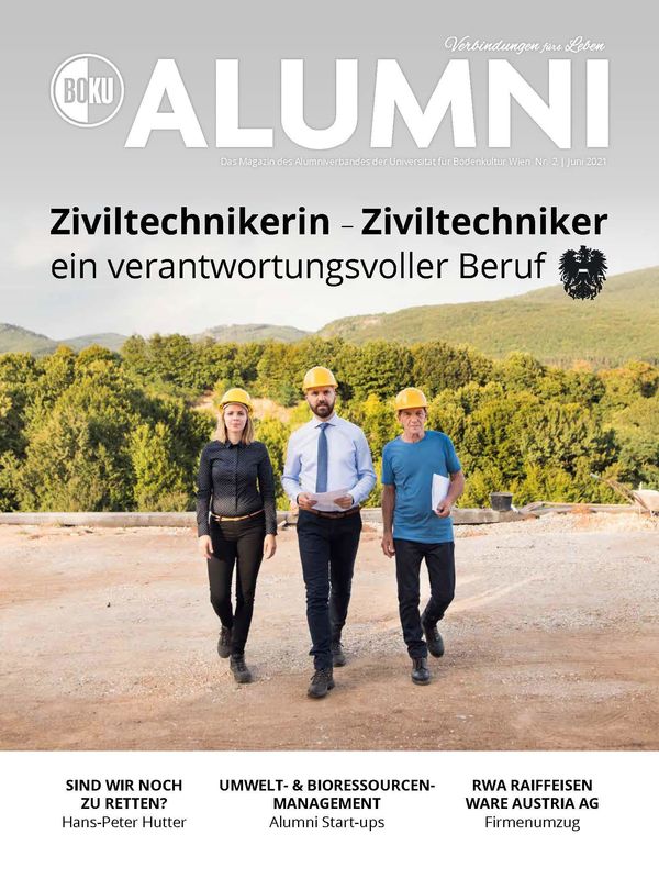Cover of the book 'Alumni - Das Magazin des Alumniverbandes der Universität für Bodenkultur Wien, Volume 2/2021'