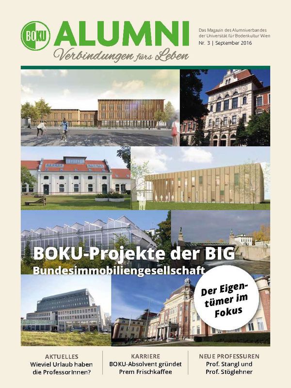 Cover of the book 'Alumni - Das Magazin des Alumniverbandes der Universität für Bodenkultur Wien, Volume 3/2016'