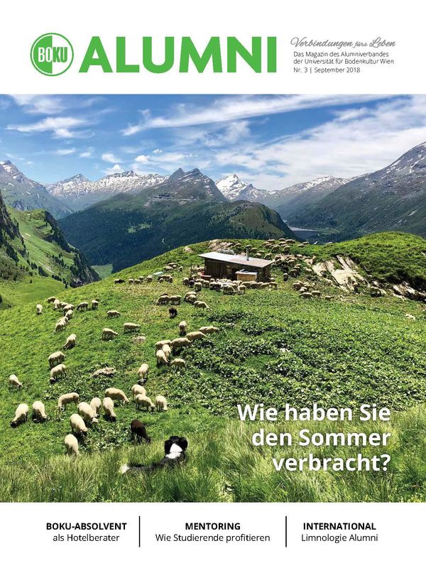 Cover of the book 'Alumni - Das Magazin des Alumniverbandes der Universität für Bodenkultur Wien, Volume 3/2018'