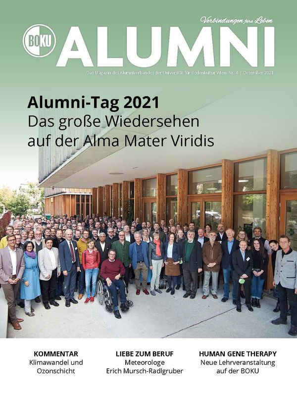 Cover of the book 'Alumni - Das Magazin des Alumniverbandes der Universität für Bodenkultur Wien, Volume 4/2021'