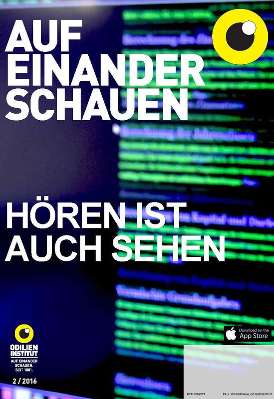 Cover of the book 'Auf einander schauen, Volume 2/2016'