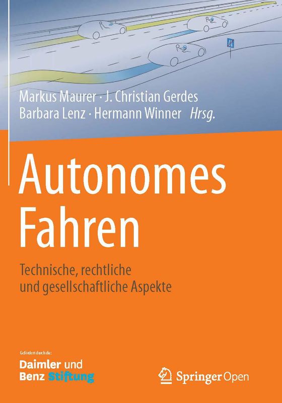 Bucheinband von 'Autonomes Fahren - Technische,  rechtliche und gesellschaftliche Aspekte'
