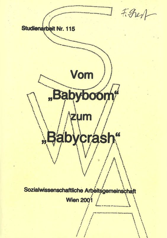 Cover of the book 'Vom "Babyboom" zum "Babycrash"'