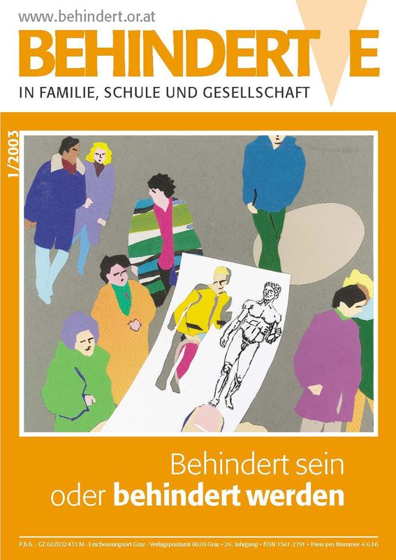 Cover of the book 'Behinderte in Familie, Schule und Gesellschaft, Volume 1/2003'