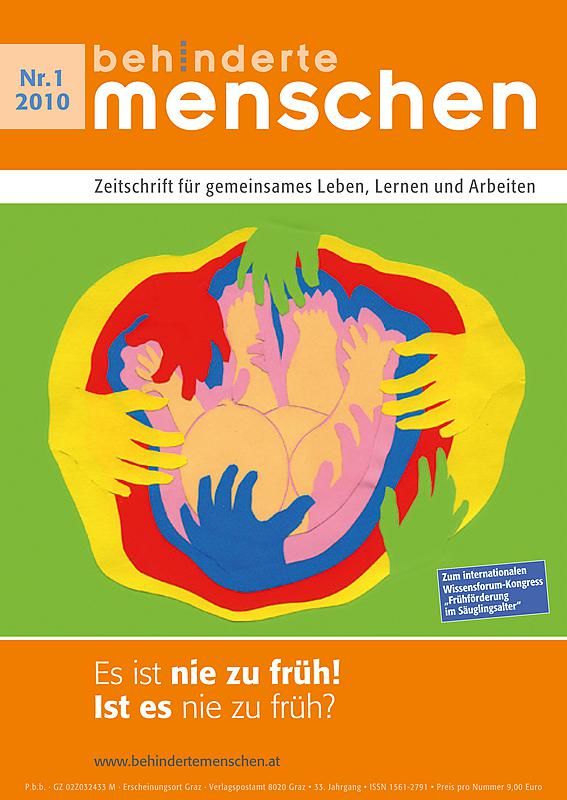 Bucheinband von 'Behinderte Menschen - Zeitschrift für gemeinsames Leben, Lernen und Arbeiten, Band 1/2010'